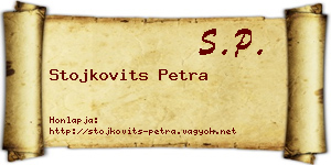 Stojkovits Petra névjegykártya